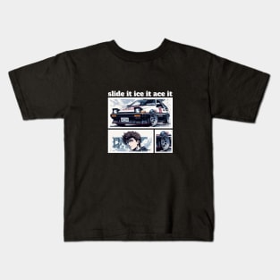 Slide it, ice it, ace it - Hachiroku drifts Kids T-Shirt